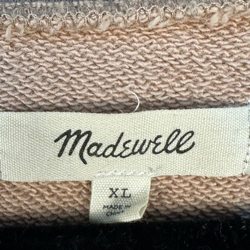 Madewell Top Womens XL Tan Resourced Cotton Short Sleeve Relaxed Sweatshirt - Picture 8 of 14